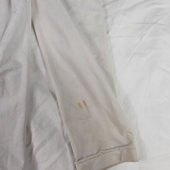 Nike Pro Dri Fit Long Sleeve Compression Shirt Medium White Athletic Gym Workout - Picture 3 of 8